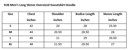 Men Long-Sleeve Oversized Sweatshirt Hoodies - Black - M2M343