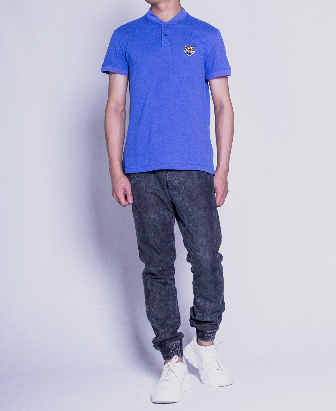 Men Polo Tee - Blue - F9M090