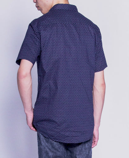 Men Short-Sleeve Shirt - Navy - F9M094