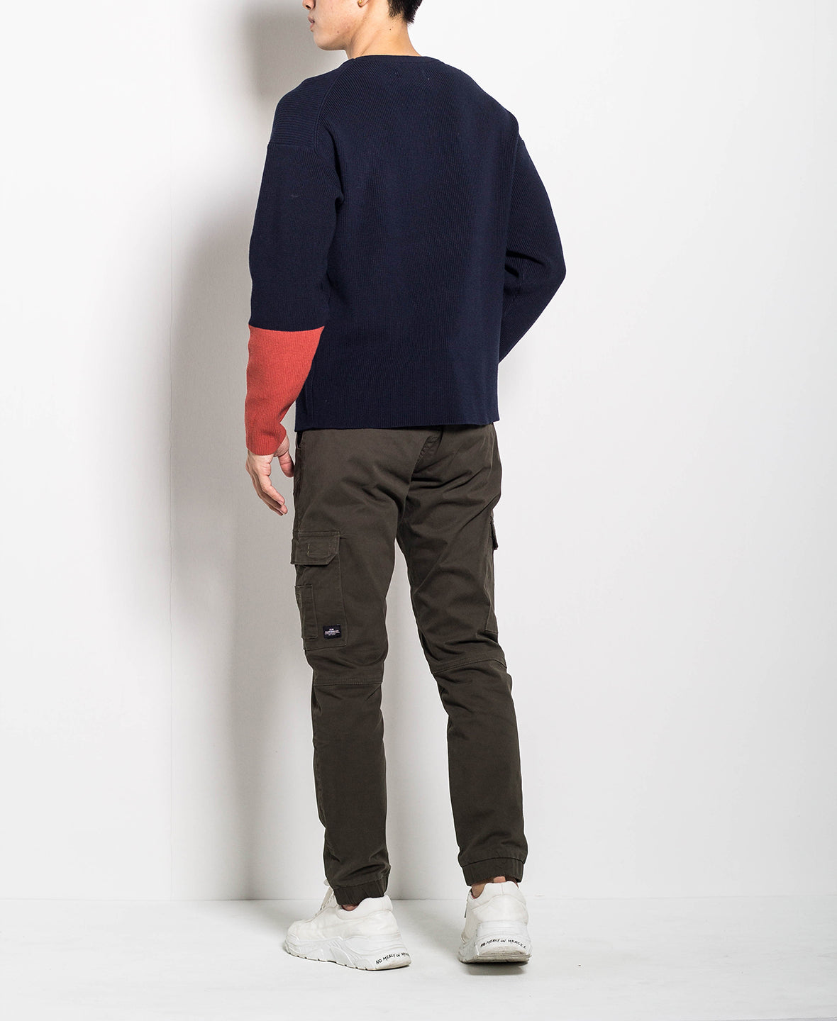 Men Long-Sleeve Knitwear - Navy - H0M661