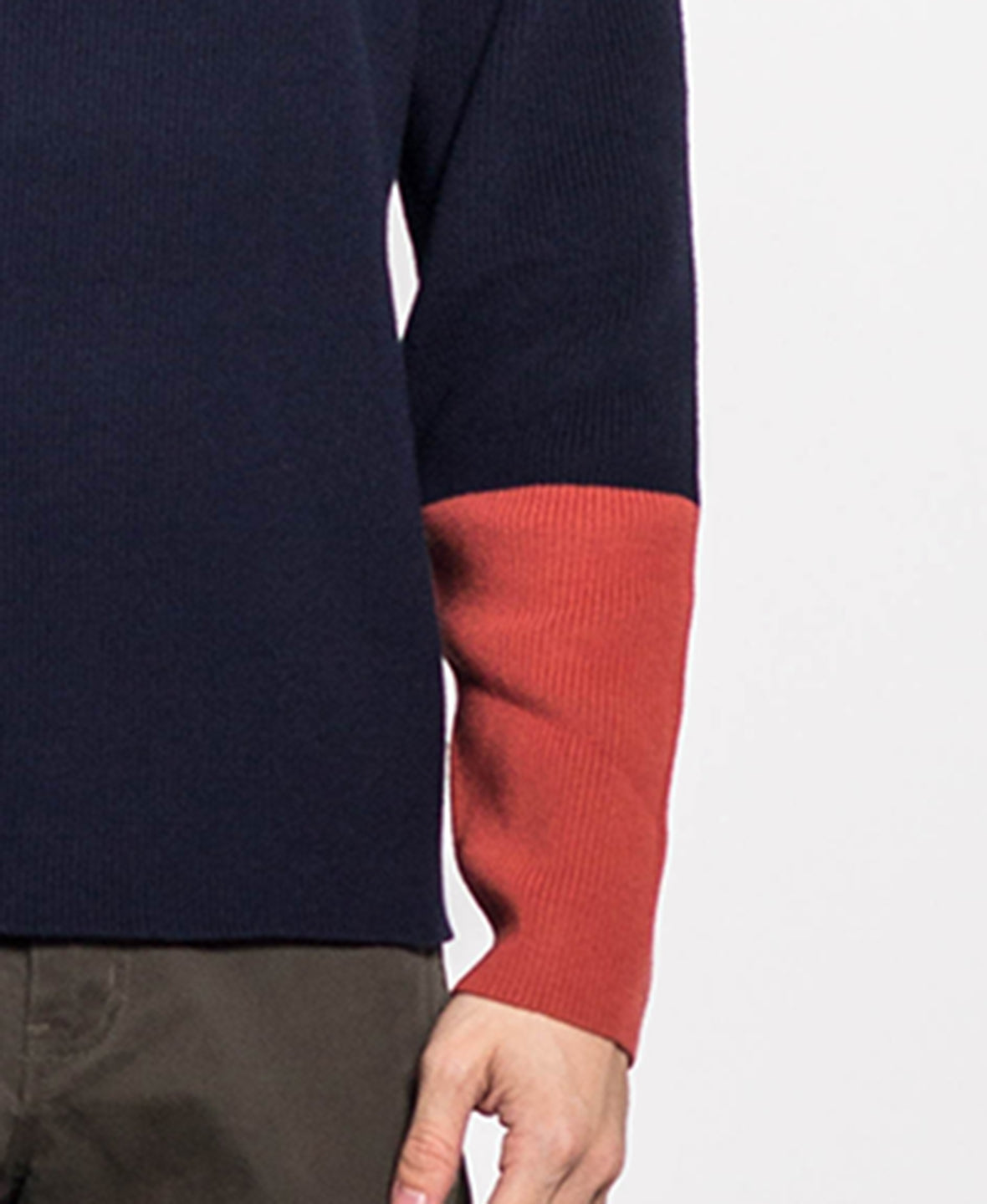 Men Long-Sleeve Knitwear - Navy - H0M661