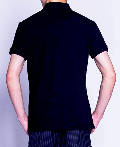 Men Polo Tee - Black - F9M086