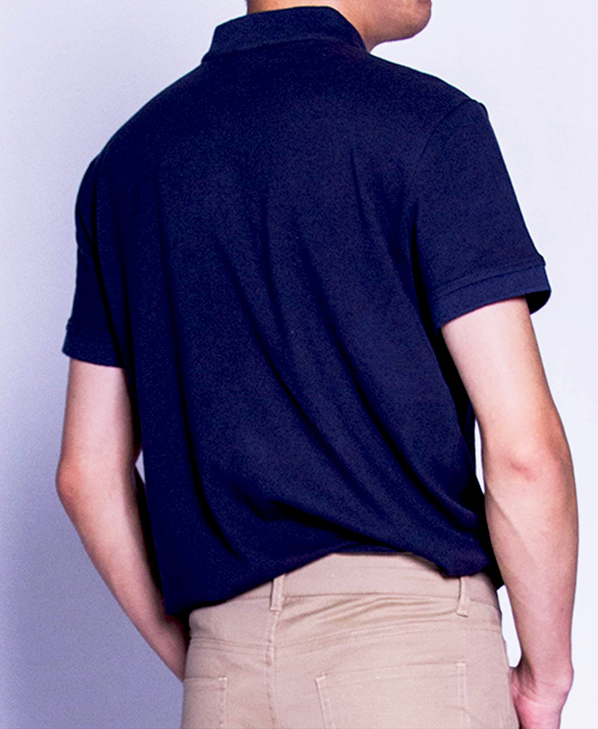 Men Polo Tee - Navy - F9M089