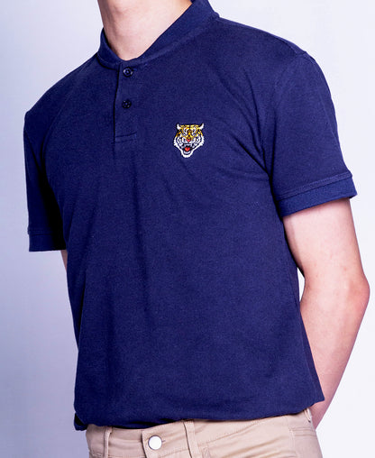 Men Polo Tee - Navy - F9M089