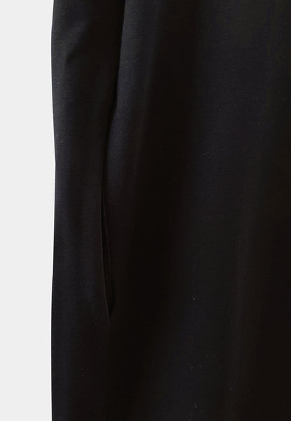 Women T-Shirt Dress - Black - H1W196