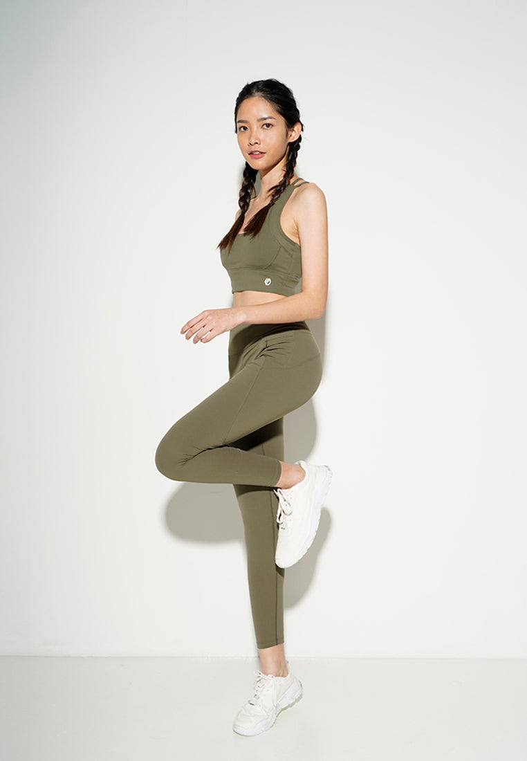 WBHD Women Sculpting Legging - Green - WBHDLP2003