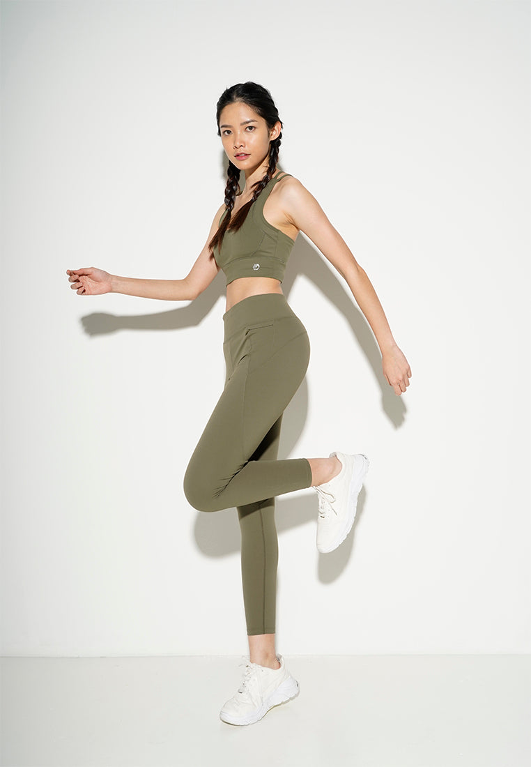 WBHD Women Sculpting Legging - Green - WBHDLP2003