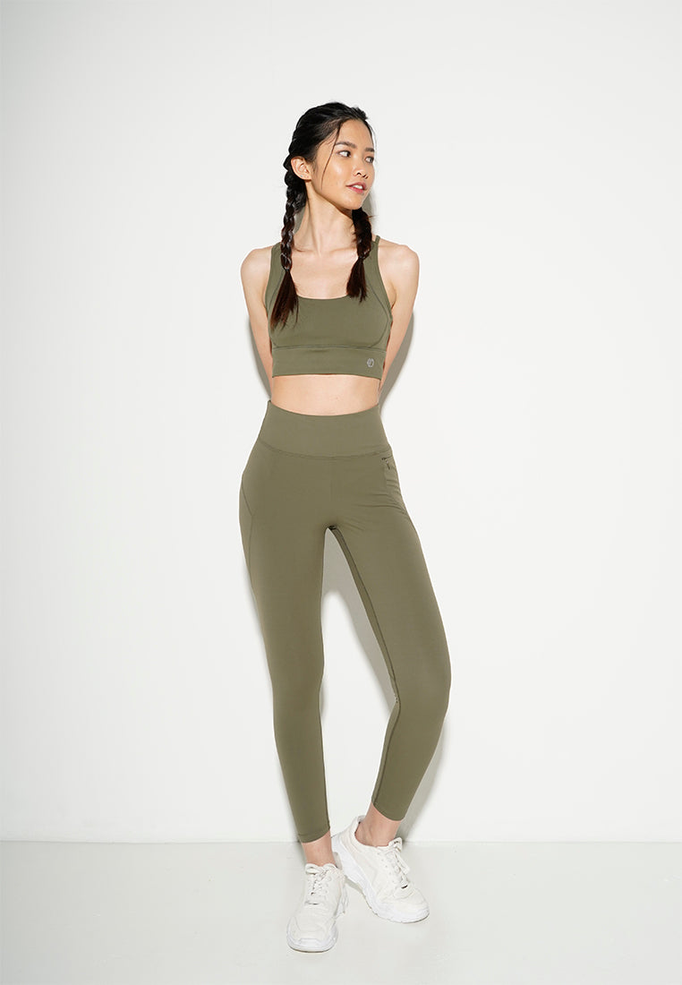 WBHD Women Sculpting Legging - Green - WBHDLP2003