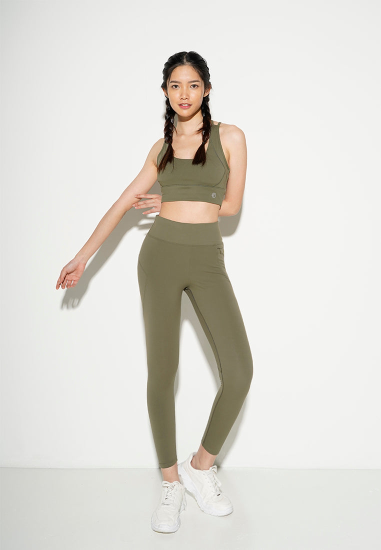 WBHD Women Sculpting Legging - Green - WBHDLP2003