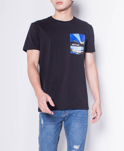 Men Short-Sleeve Graphic Tee - Black - H0M921