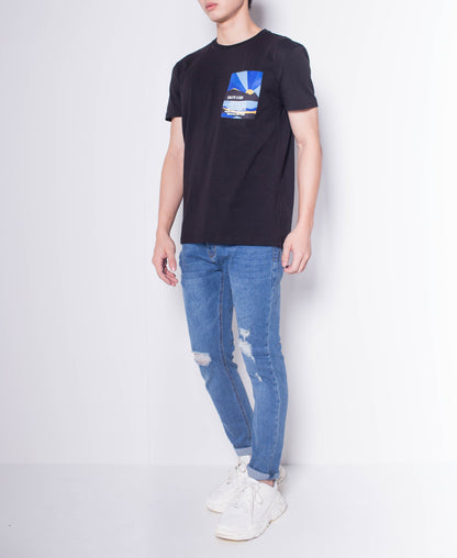 Men Short-Sleeve Graphic Tee - Black - H0M921