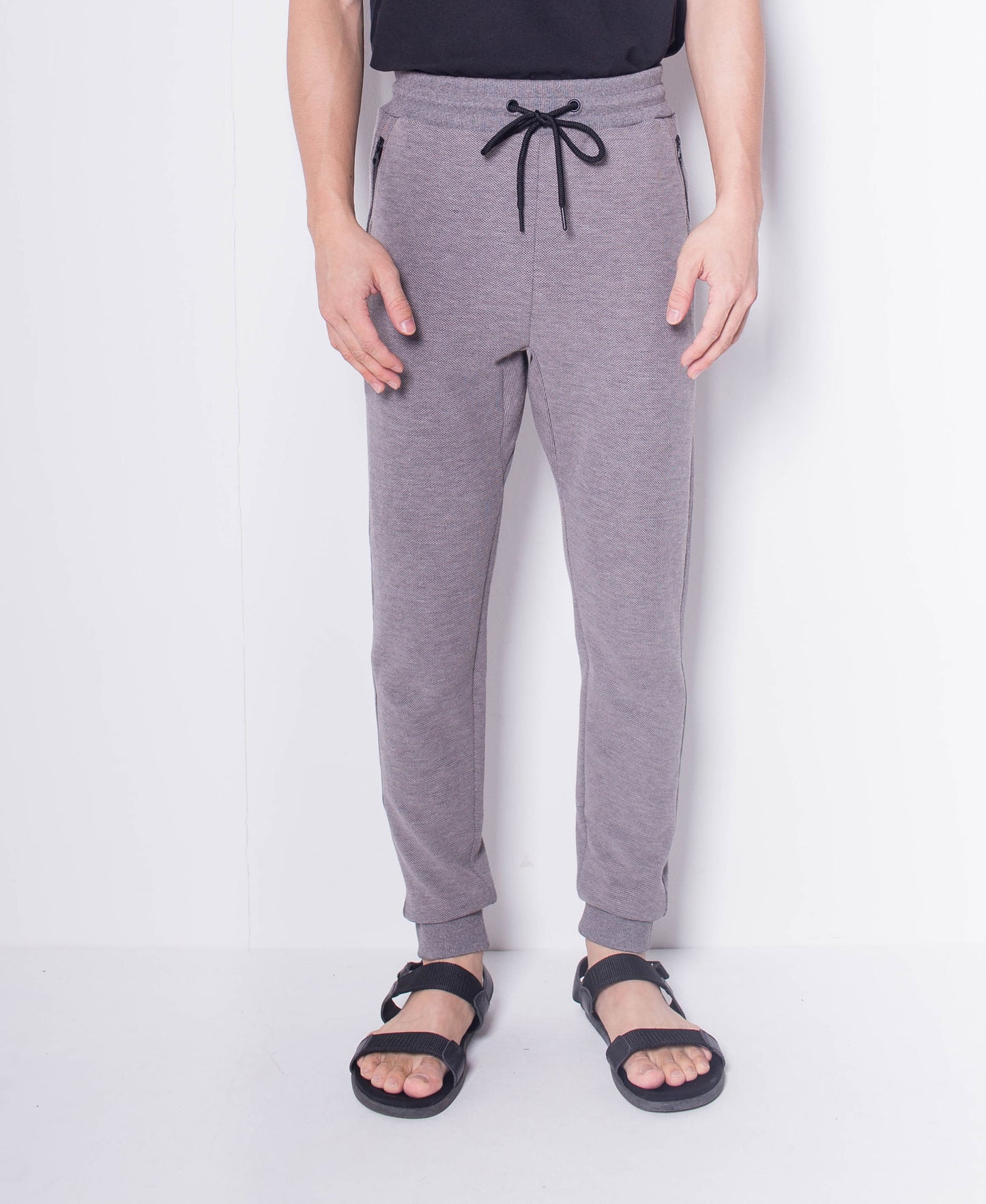 Men Knit Long Jogger - Grey - H0M755