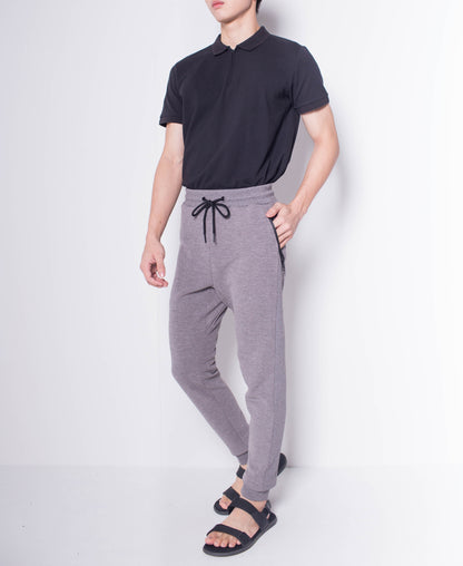 Men Knit Long Jogger - Grey - H0M755