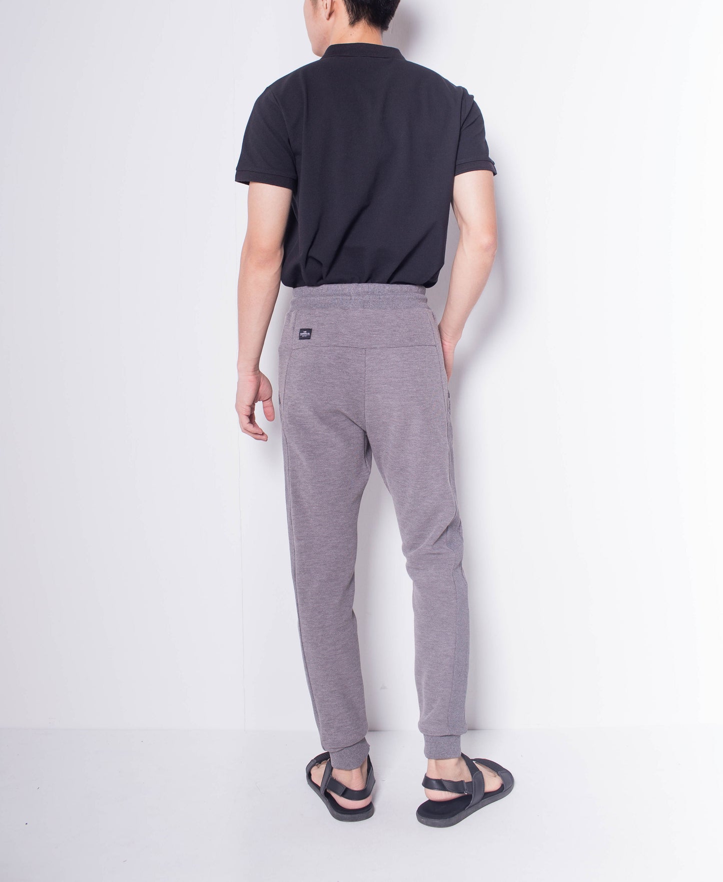 Men Knit Long Jogger - Grey - H0M755