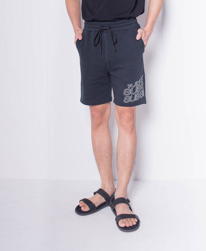 Men Knit Short Jogger - Black - H0M513