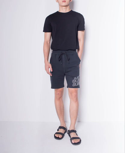 Men Knit Short Jogger - Black - H0M513