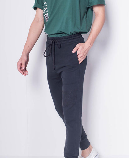 Men Knit Long Jogger With Logo Prints - Black - H0M517