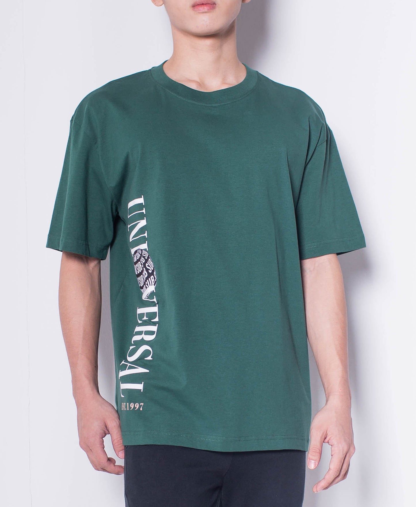 Men Short-Sleeve Oversized Graphic Tee - Green - H0M546