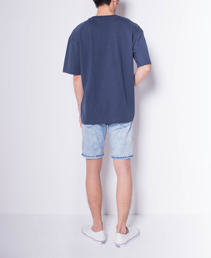 Men Short-Sleeve Oversized Graphic Tee - Navy - H0M550