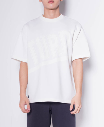 Men Short-Sleeve Oversized Sweatshirt - White - H0M632