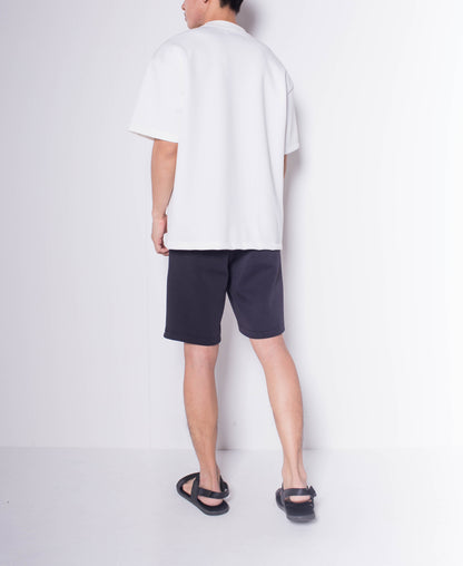 Men Short-Sleeve Oversized Sweatshirt - White - H0M632