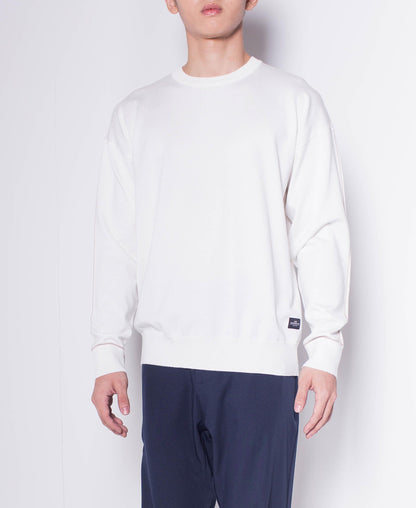 Men Round Neck Long-Sleeve Knitwear - White - H0M640