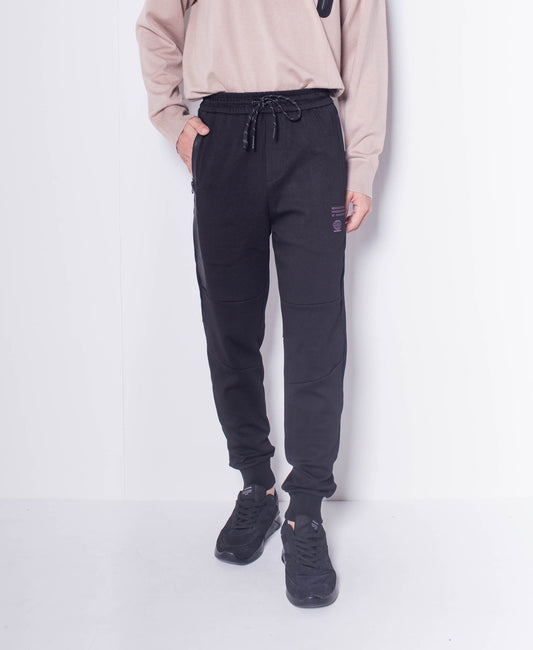 Men Knit Long Jogger - Black - H0M652