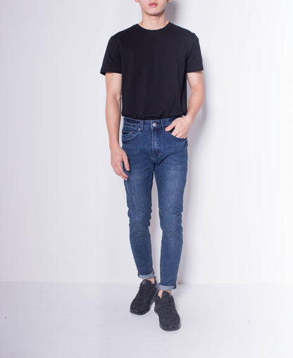 Men Skinny Long Jeans - Dark Blue - H0M705