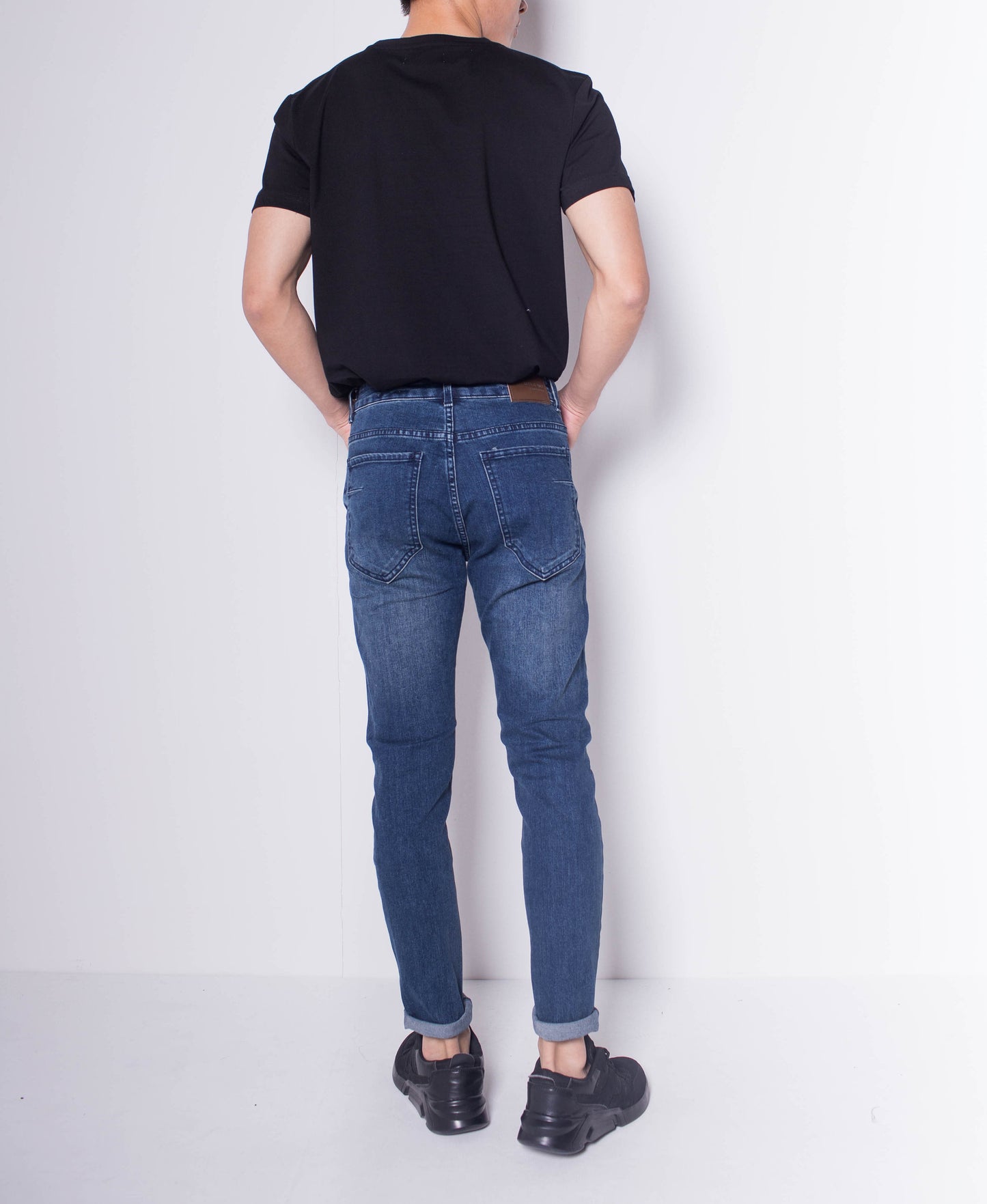 Men Skinny Long Jeans - Dark Blue - H0M705