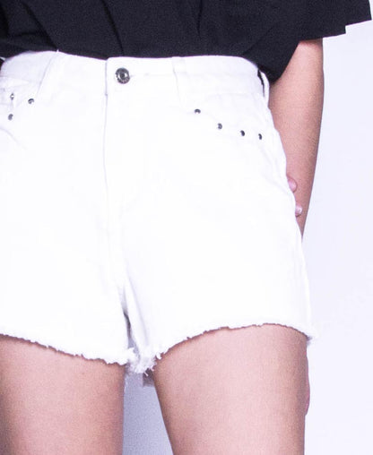 Women Short Pant - White - F9W137