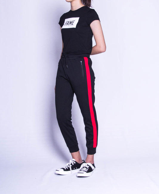 Women Long Jogger - Black - F9W178