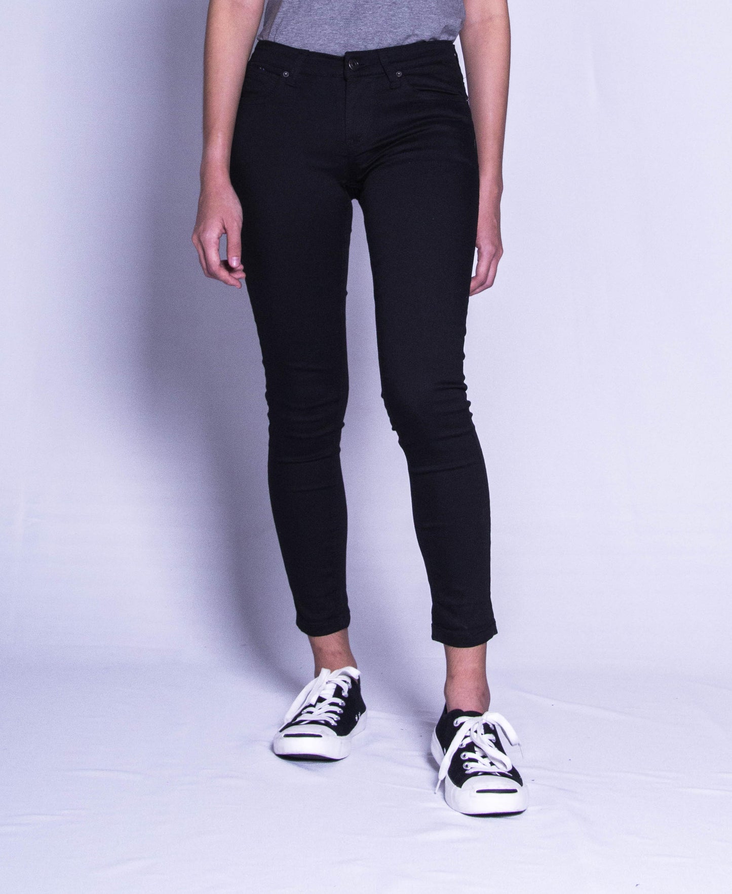 Women Long Jeans - Black - F9W035