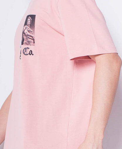 Men Short-Sleeve Oversized Graphic Tee - Pink - H0M545