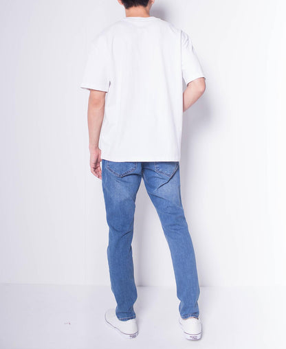 Men Short-Sleeve Oversized Graphic Tee - White - H0M544