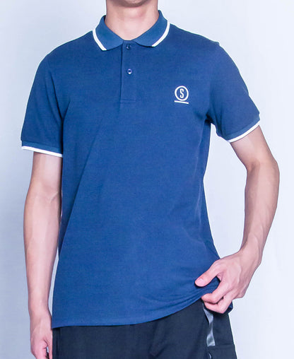 Men Fashion Polo Tee - Navy - H9M294