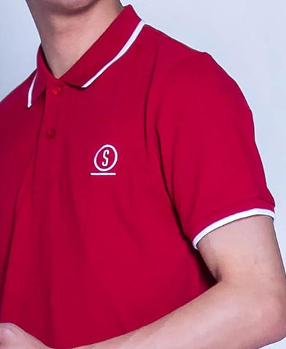 Men Fashion Polo Tee - Red - H9M295