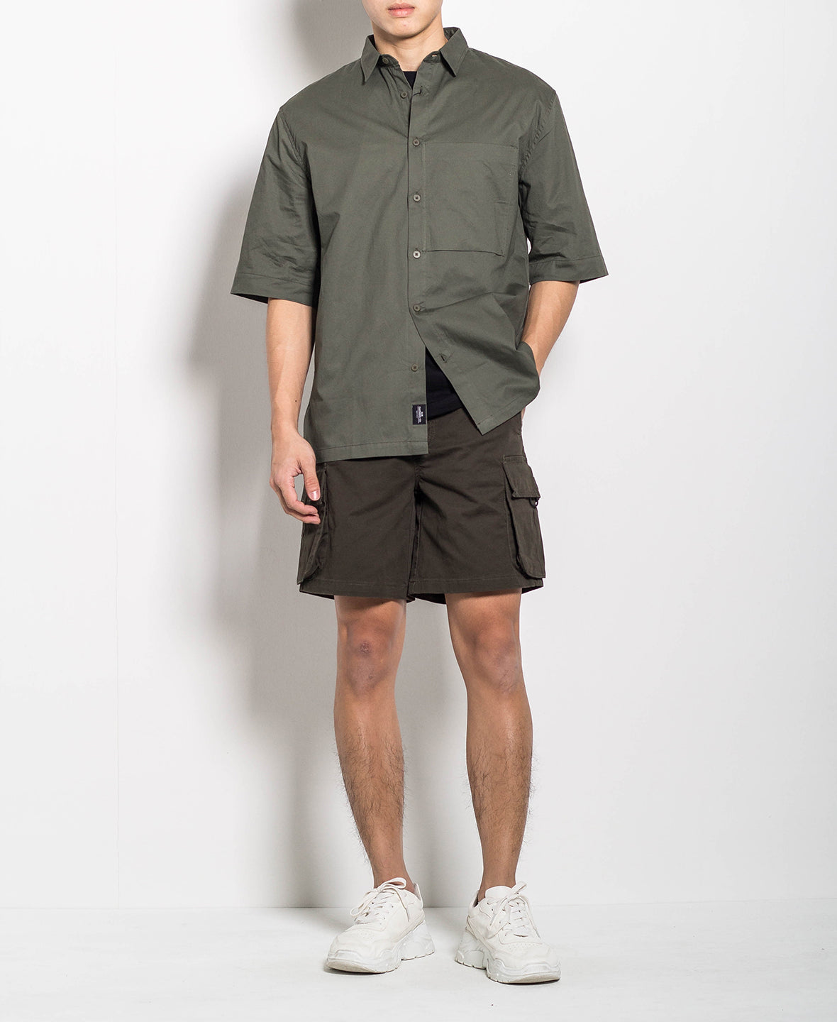 Men Shirt - Army Green - H0M665