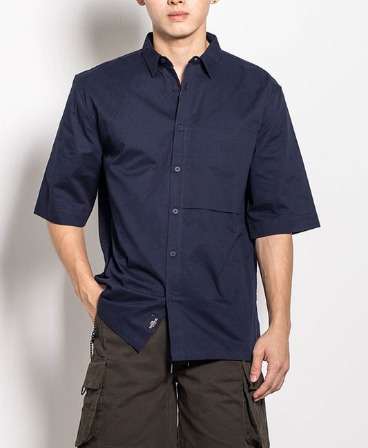 Men Shirt - Navy - H0M664