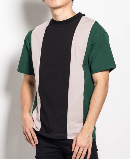 Men Stripe Fashion Tee - Black - M0M453