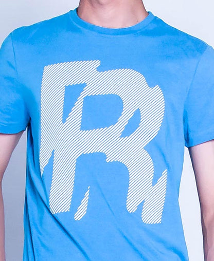 Men Graphic Tee - Blue - H9M301