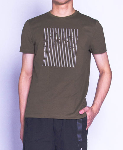 Men Graphic Tee - Green - H9M312