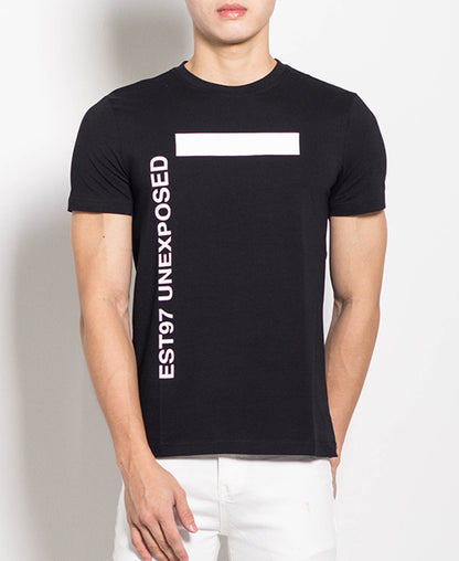 Men Graphic Tee - Black - M0M462