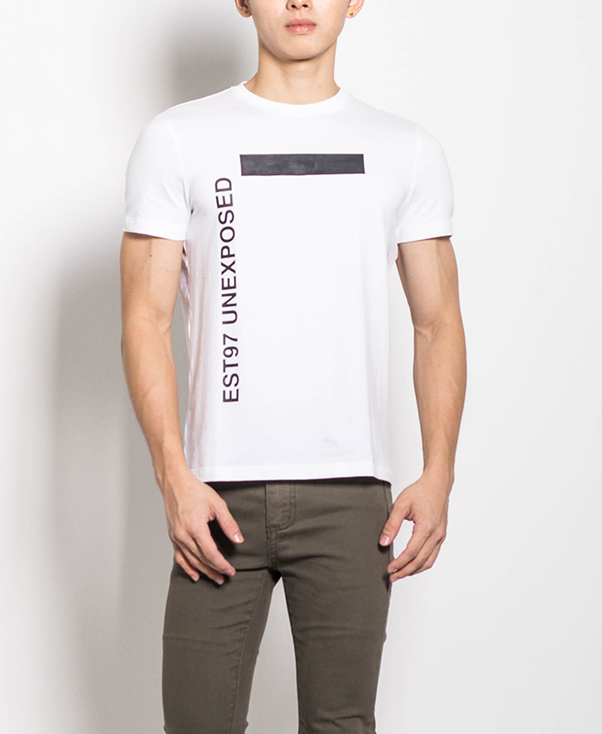 Men Graphic Tee - White - M0M463