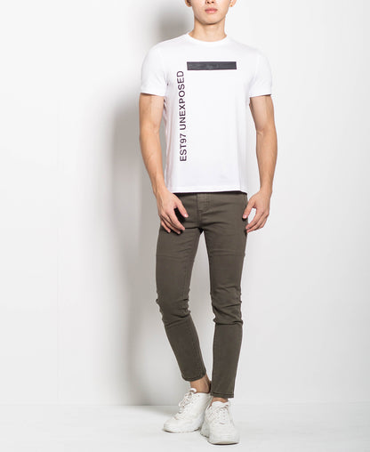 Men Graphic Tee - White - M0M463