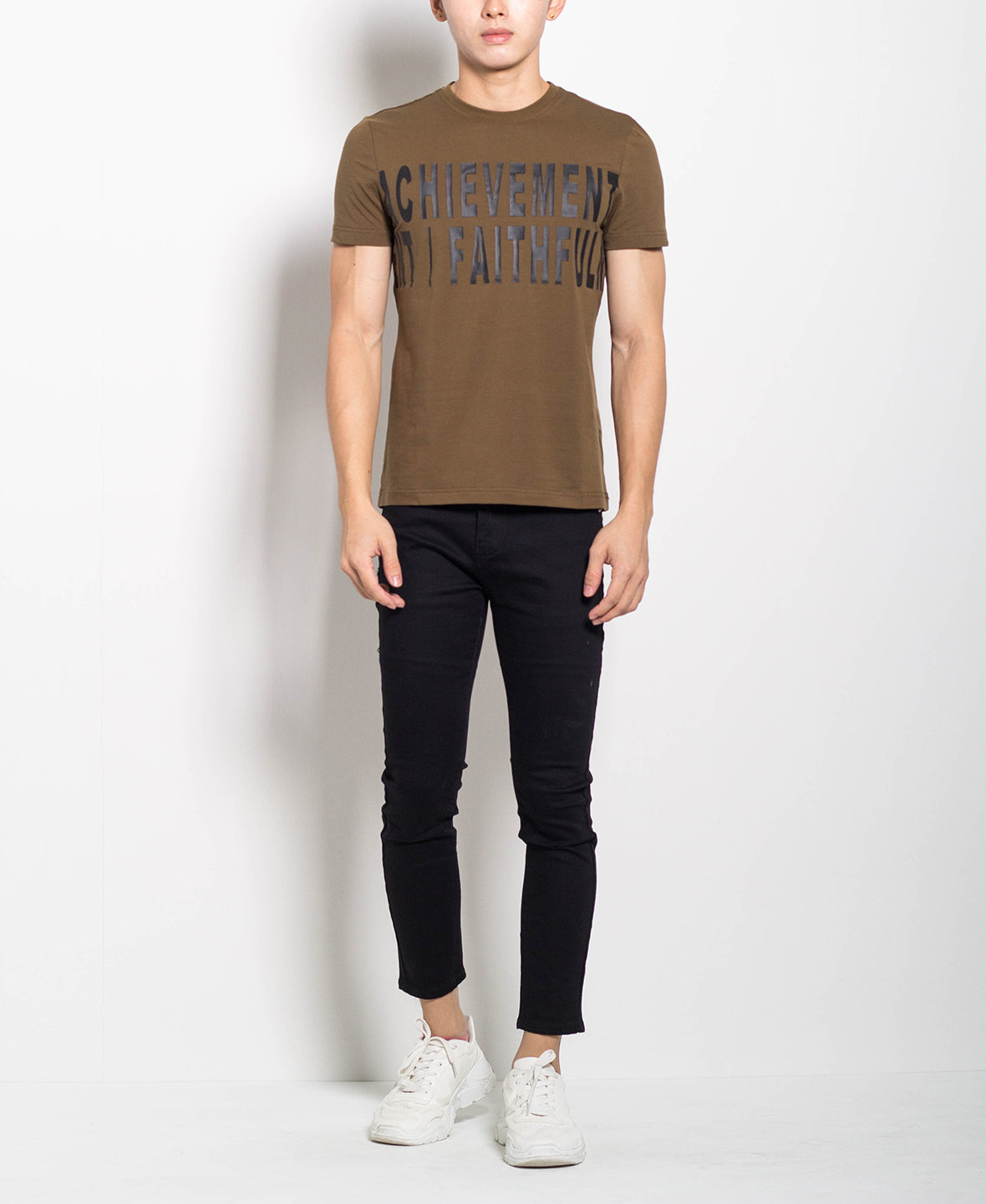 Men Graphic Tee - Army Green - M0M465