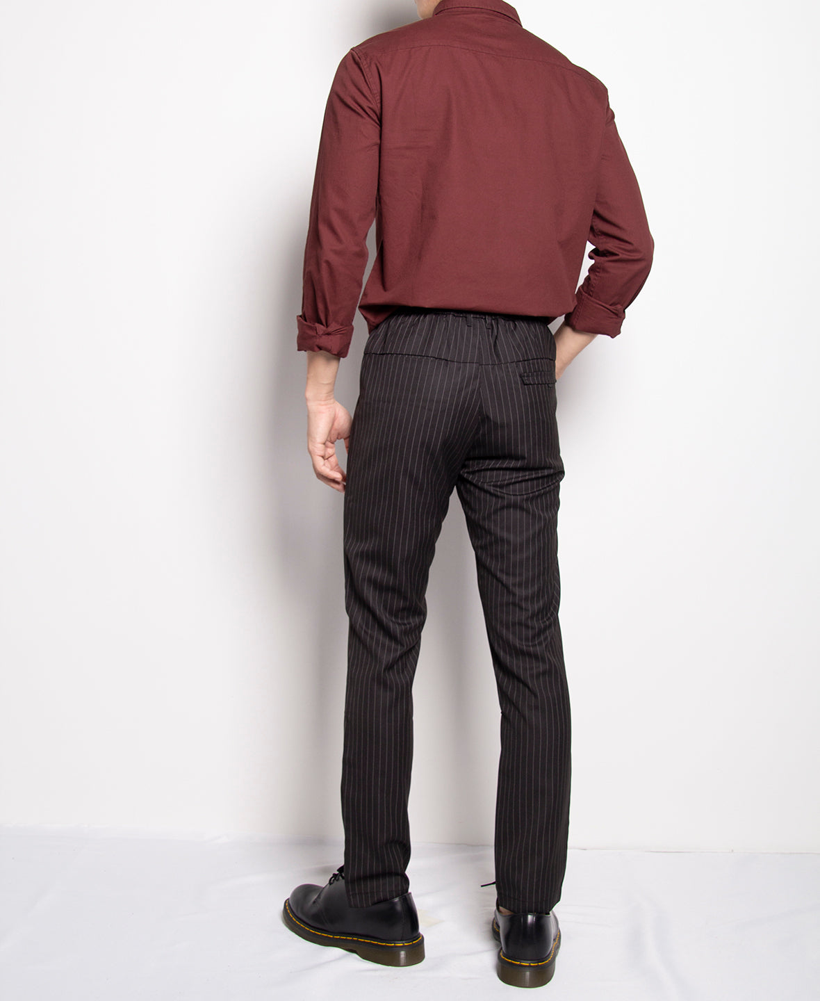 Men Long Slim Fit Pants - Black - F9M129