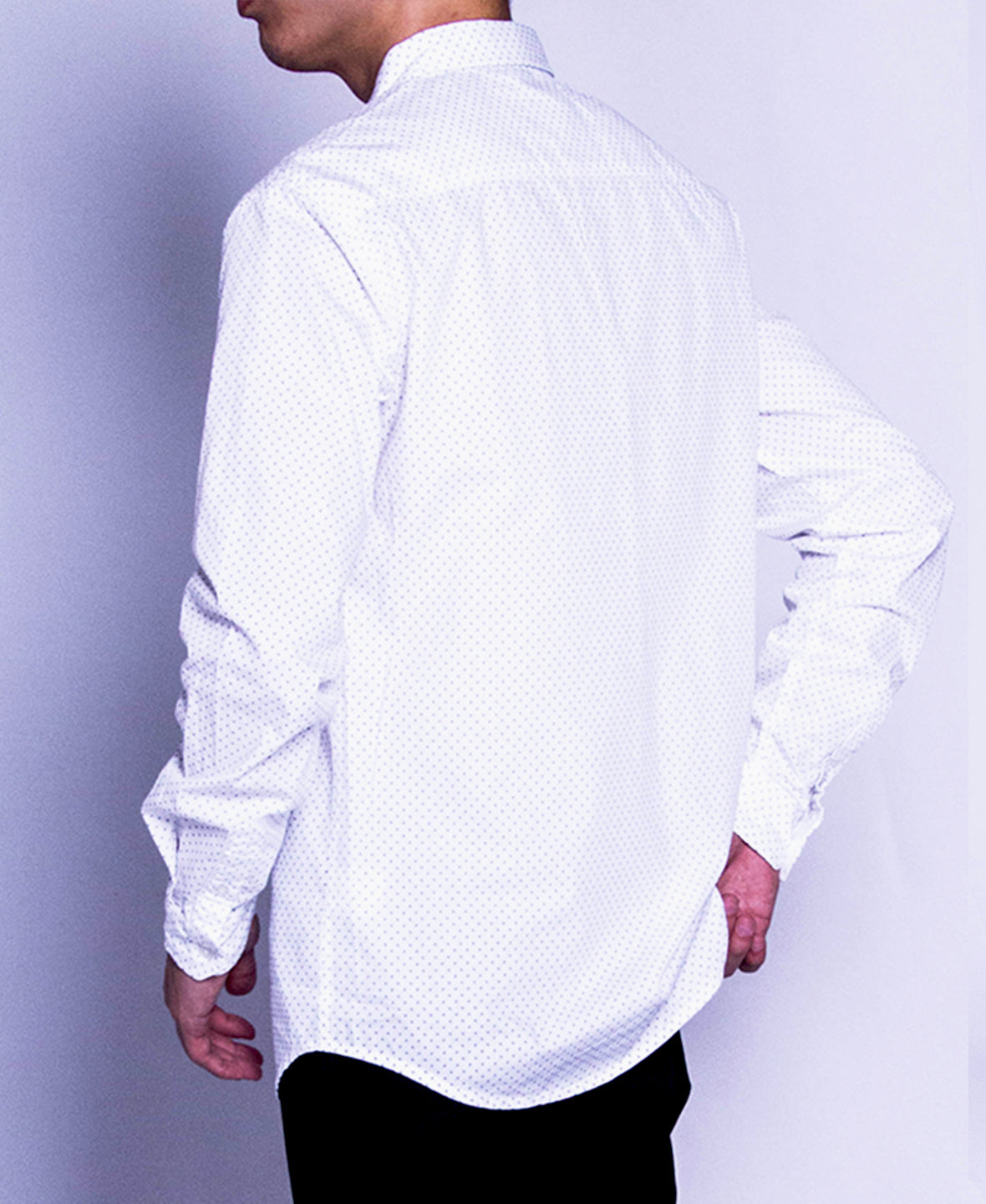 Men Long-Sleeve Shirt - White - F9M093