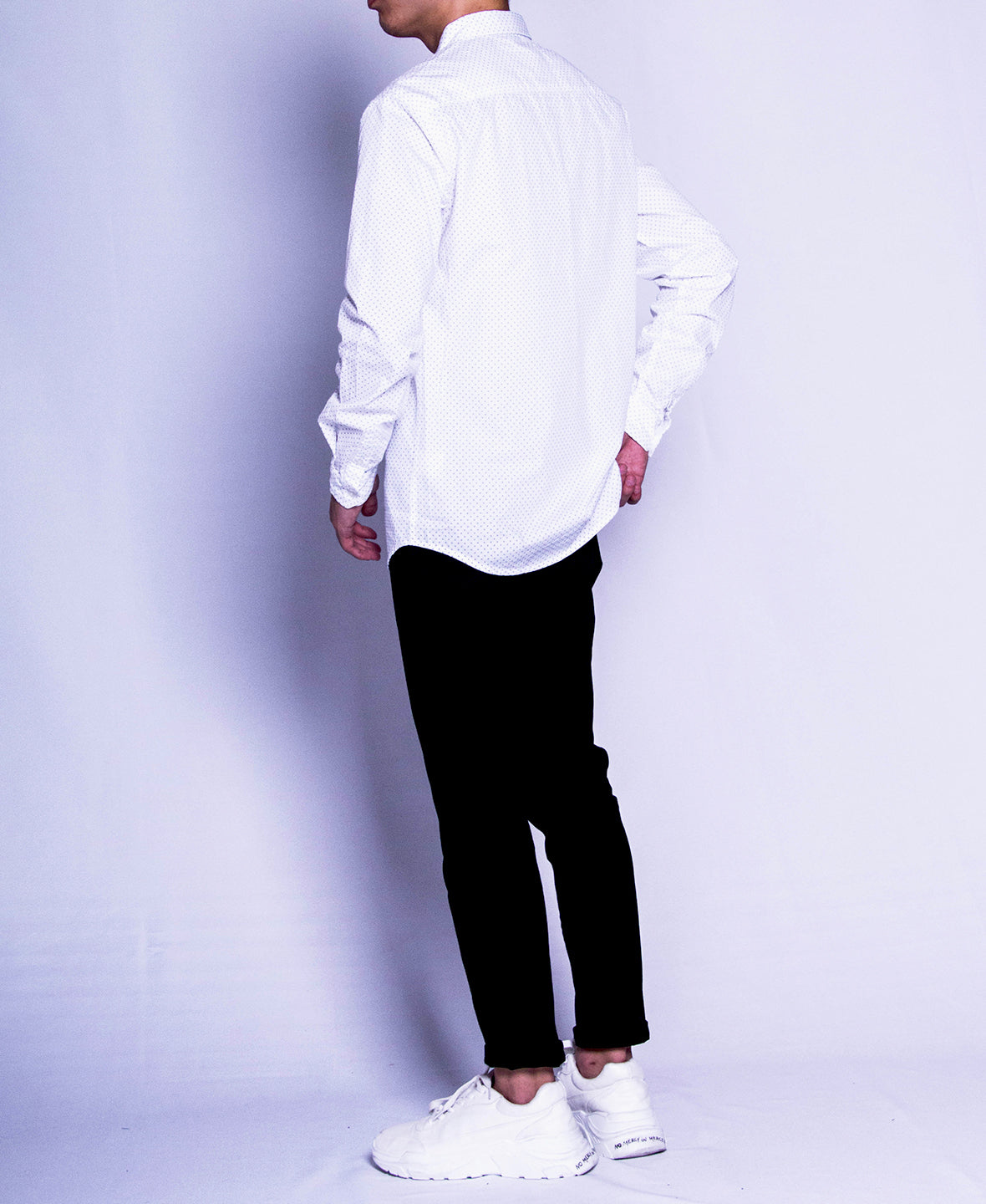 Men Long-Sleeve Shirt - White - F9M093