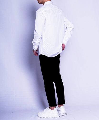 Men Long-Sleeve Shirt - White - F9M093