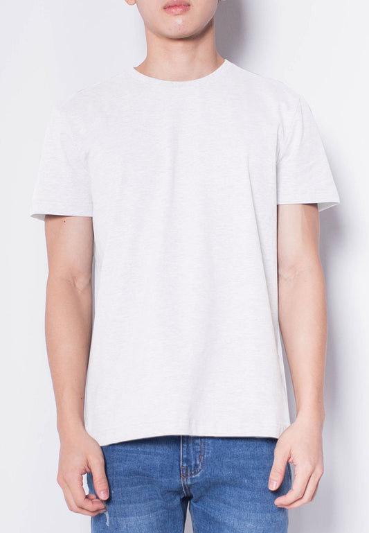 Men Short-Sleeve Basic Round Tee - WHITE - H0M538